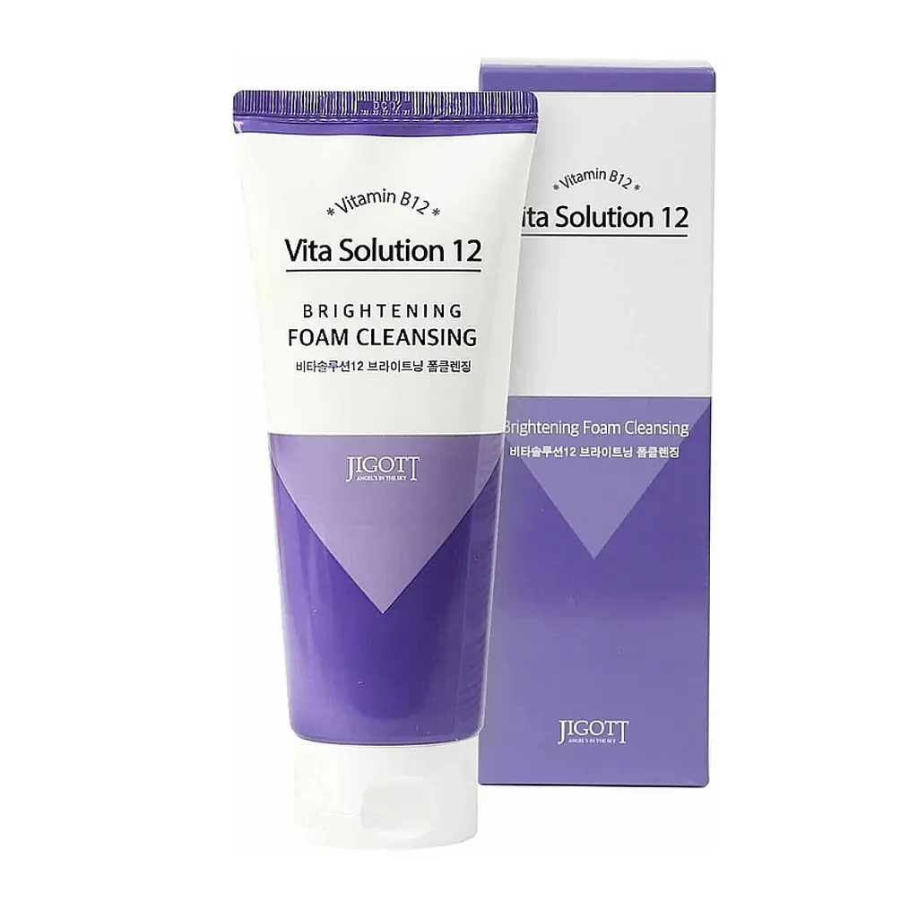 Освітлююча пінка для вмивання Vita Solution 12 Brightening Foam Cleansing Jigott 180 мл - фото 2