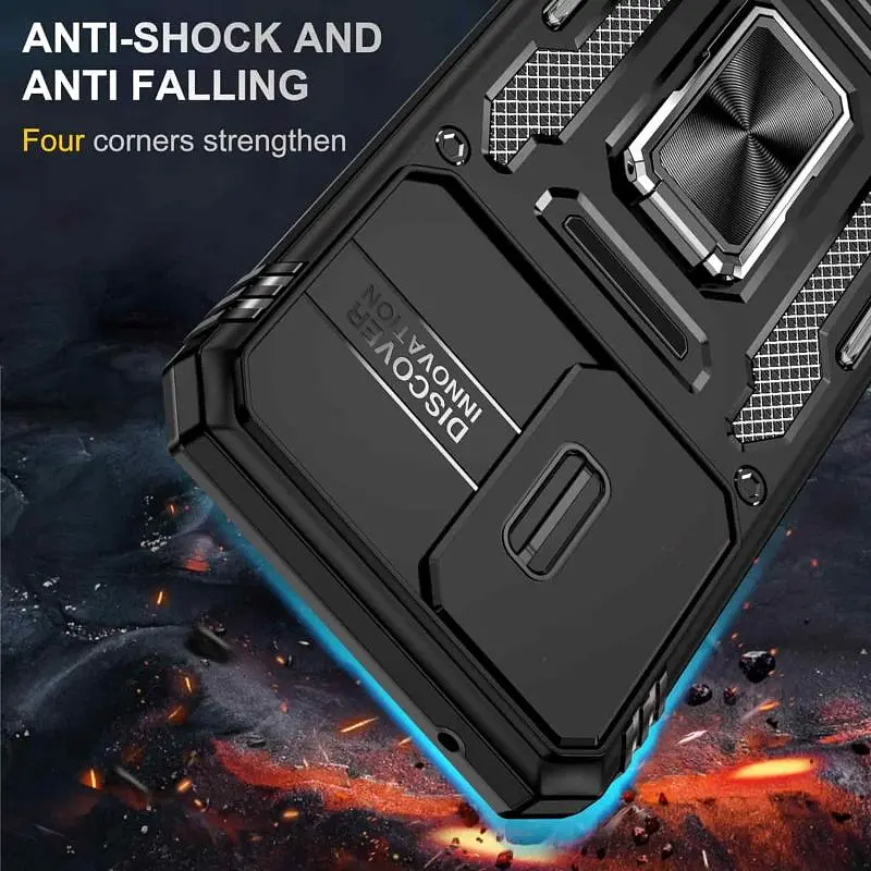 Ударостійкий чохол Camshield Army Ring для Samsung Galaxy A57 5G Чорний / Black - фото 7