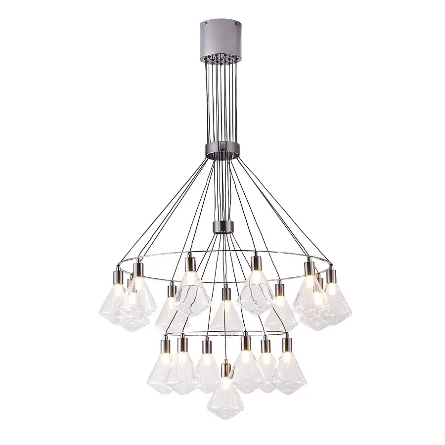Люстра стельова LED Levistella 788CH10061-18 PLBK+CL G9, G9, діаметр 350/600 мм, сучасний стиль - фото 2