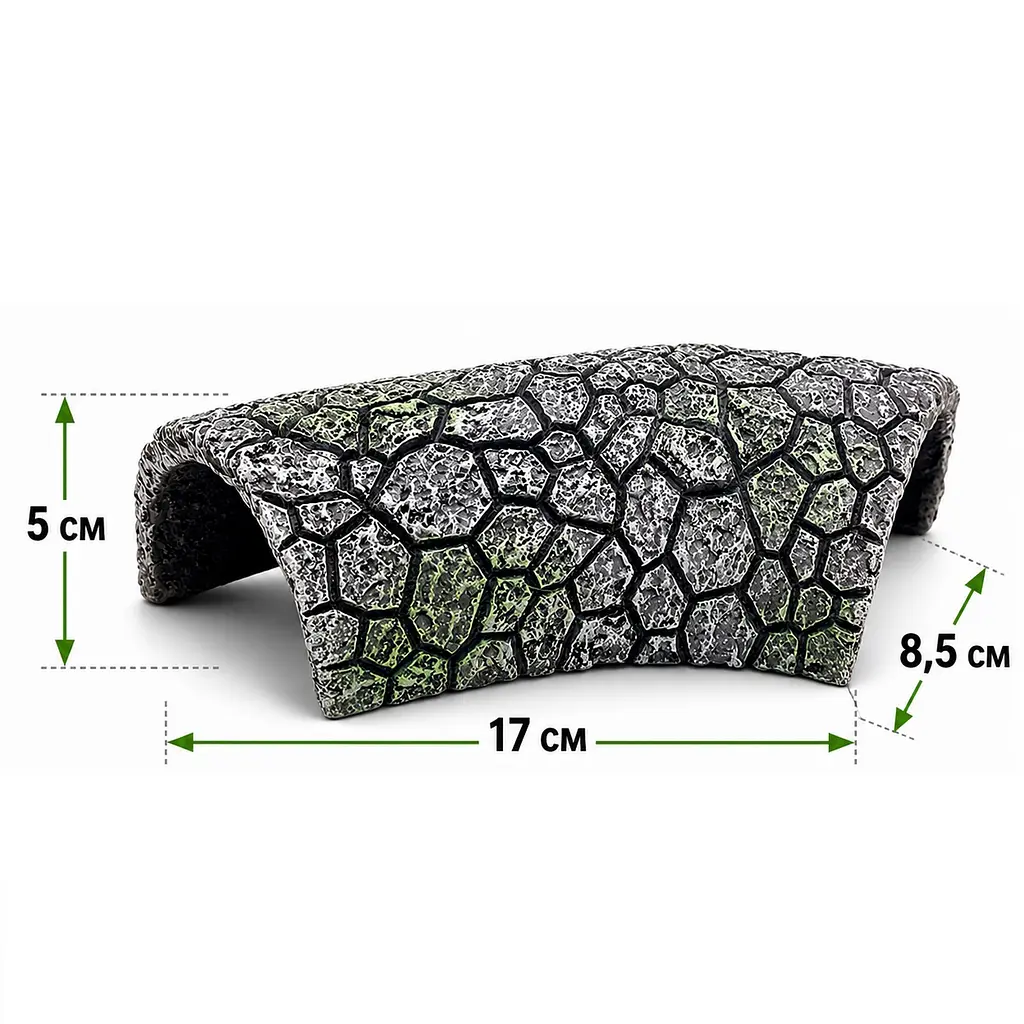 Декорація Hobby Cracked Rock Cave 1 17x8,5x5 см для акваріума і тераріуму (41792) - фото 2
