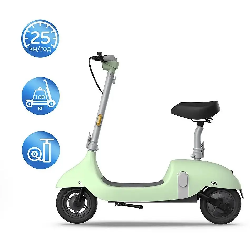 Електросамокат OKAI Ceetle PRO EA10C міський із сидінням складаний 900W батарея 10.4Ah пробіг до 55 км NFC App до 100 кг Mint Green - фото 4
