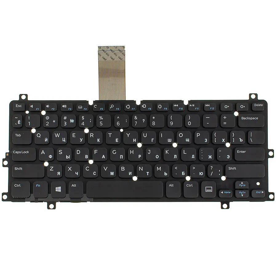 Клавіатура для ноутбука DELL (Inspiron: 3157, 3158), rus, black, без фрейма - фото 2