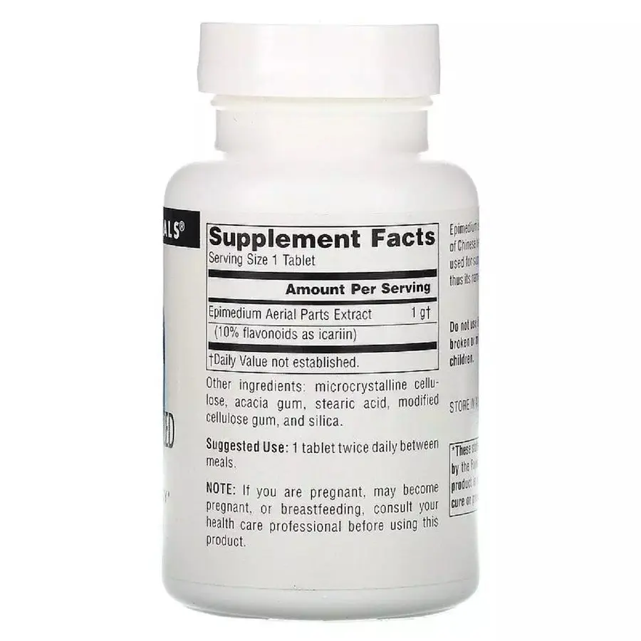 Епімедіум Source Naturals Horny Goat Weed 1000 mg, 30 таблеток для підтримки сексуальної енергії - фото 2