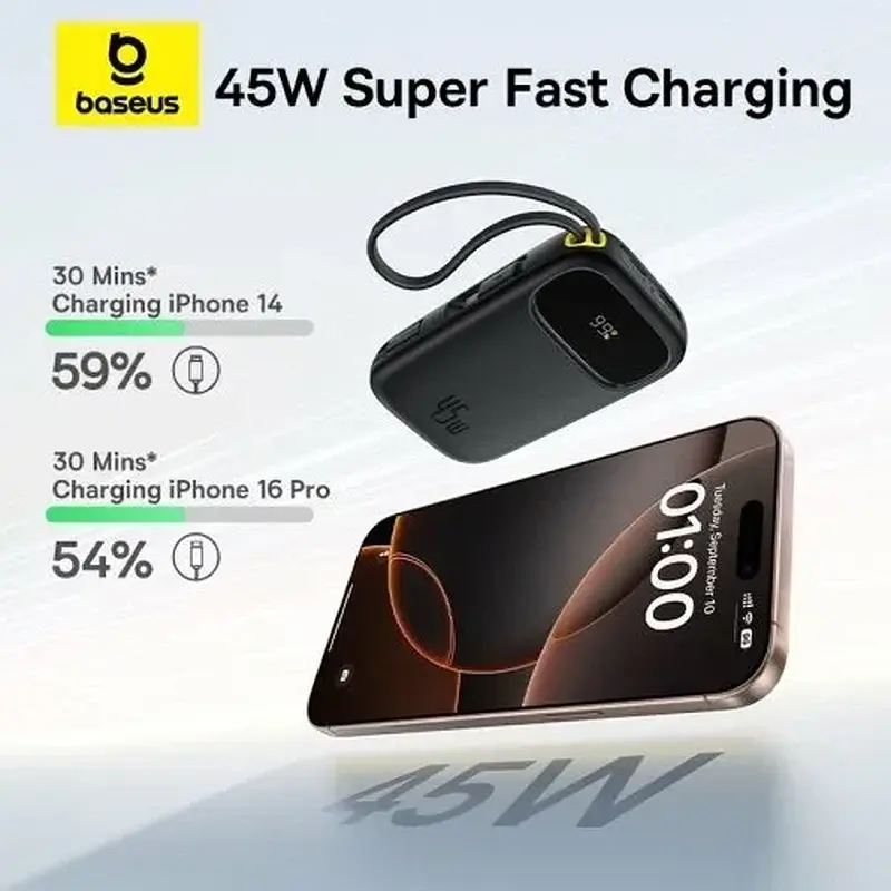 Батарея Baseus EnerFill FC31 Qpow3 Digital 20000mAh 45W Black (E0028D00) - фото 5