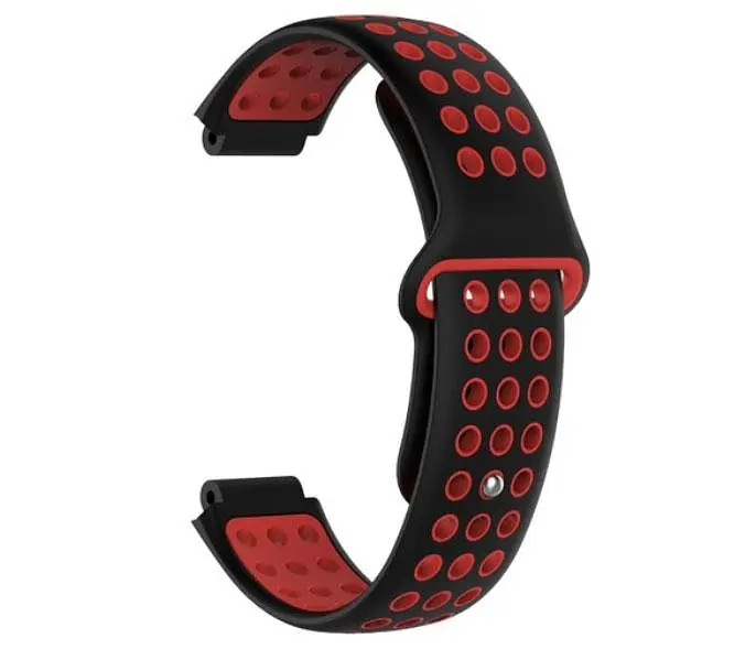 Спортивний ремінець з перфорацією Primo для годинника Garmin Forerunner/Approach Black Red - фото 2
