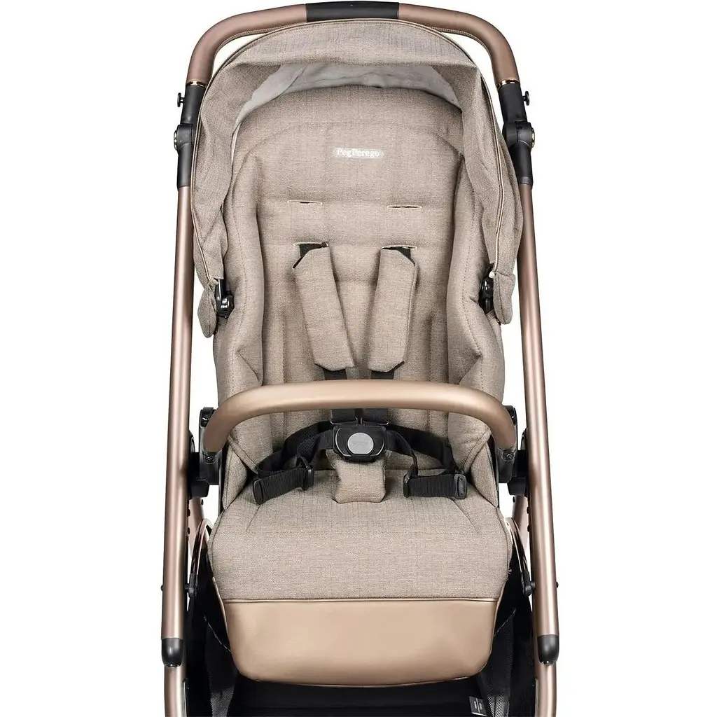 Коляска Peg-Perego Veloce Belvedere Mon Amour 2 в 1 с подставкой к люльке розовое золото - фото 8