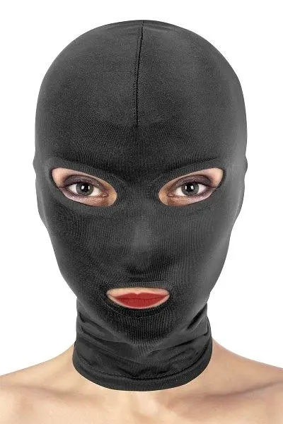 Капюшон для БДСМ Fetish Tentation Open Mouth and Eyes Hood з відкритими очима та ротом - фото 2