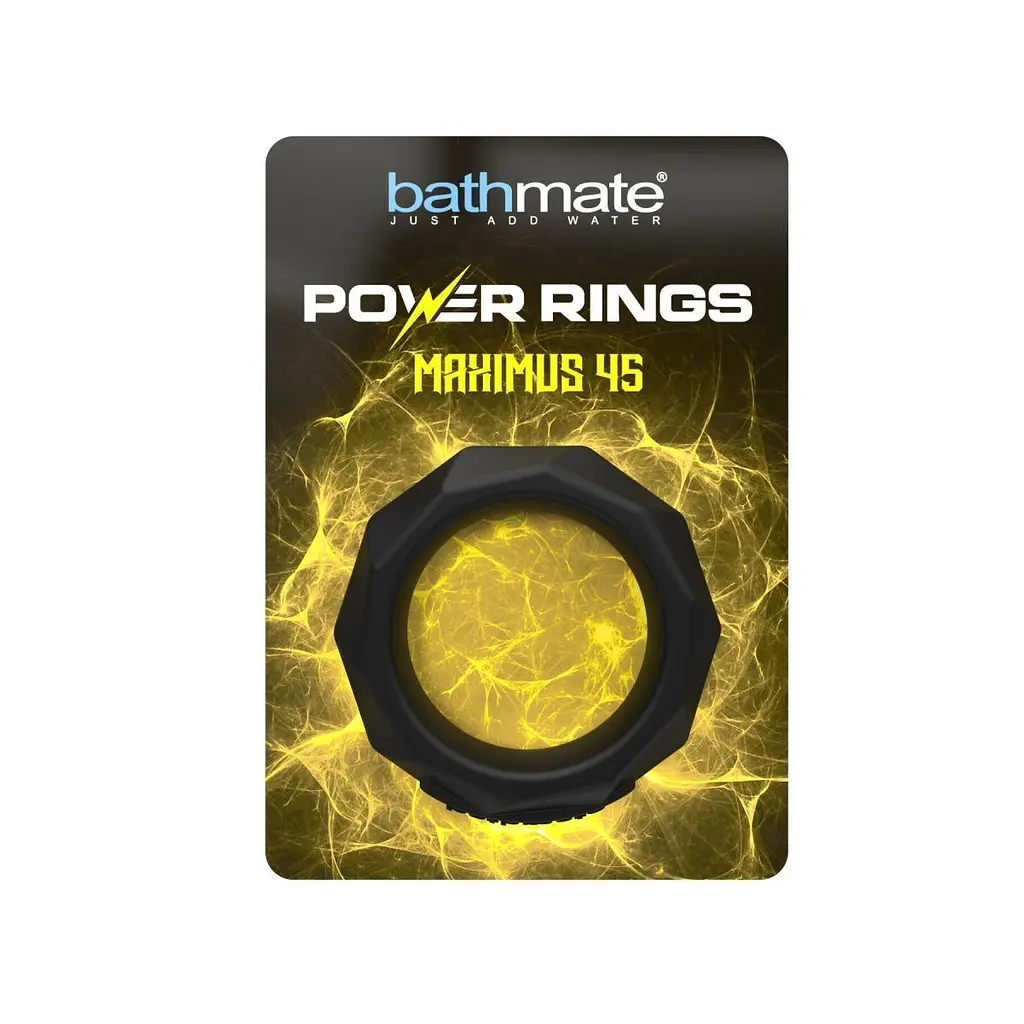 Силіконове ерекційне кільце Bathmate Maximus Power Ring, 4.5 см (чорний) - фото 3