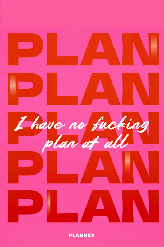 Блокнот для планування «I HAVE NO PLAN AT ALL mini» рожевий