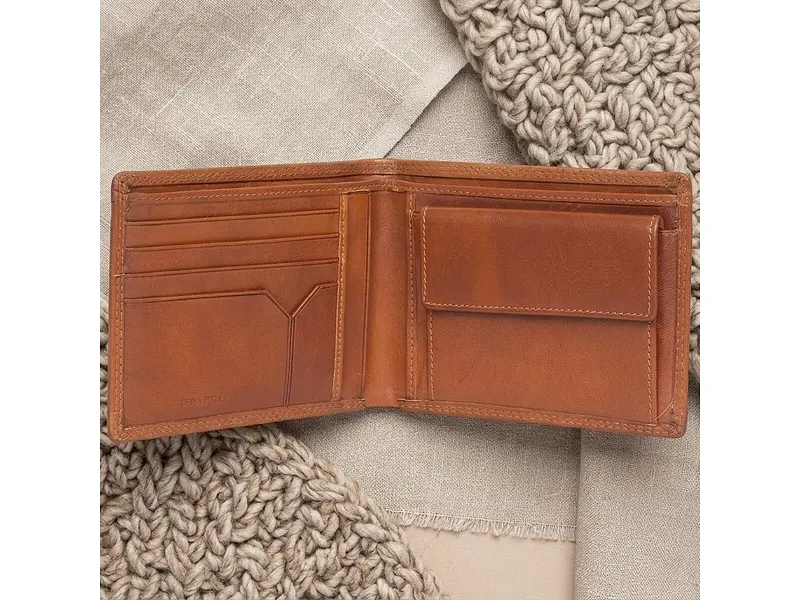 Чоловічий портмоне Cortina 5013 tan Рудий 12,5x9,5x1,5 см TONY PEROTTI acs0032485 - фото 4
