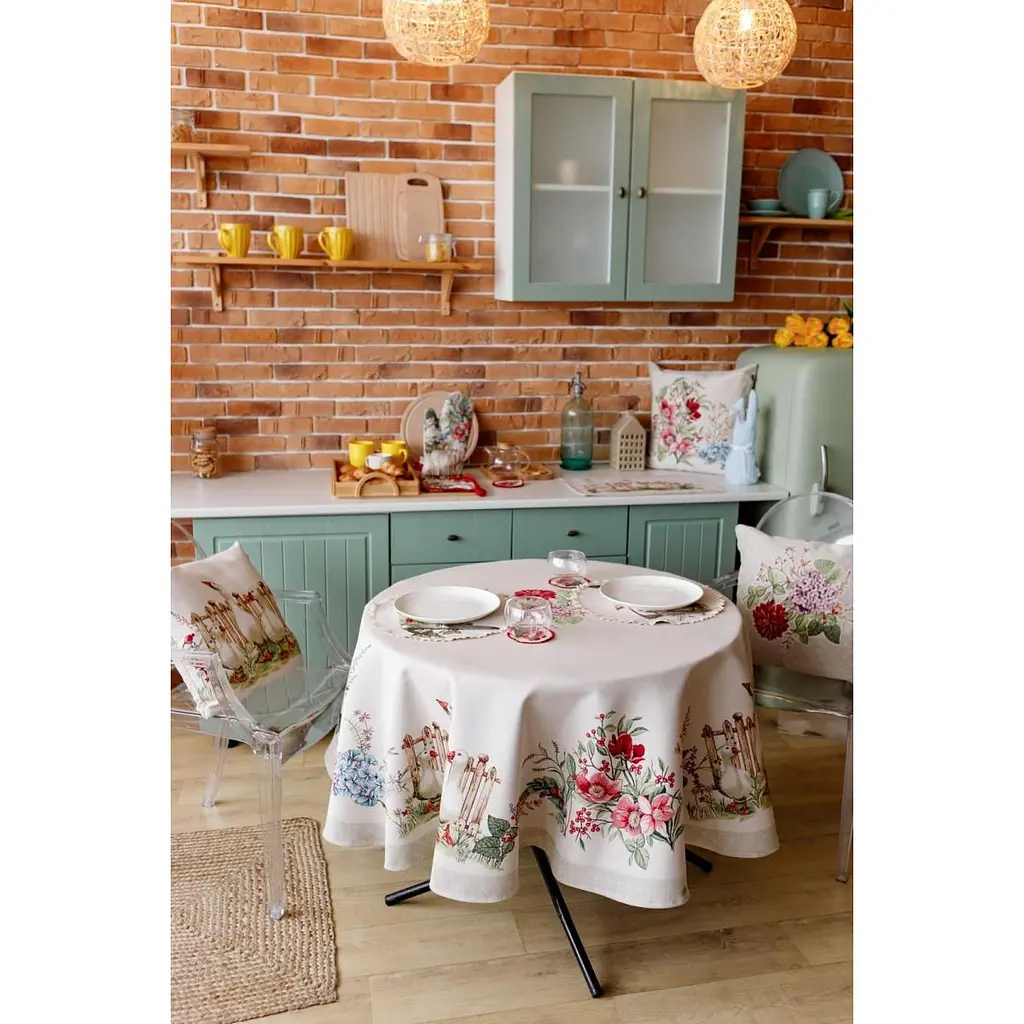 Скатерть Прованс Гуси овальная 240х135 см (34179) - фото 4