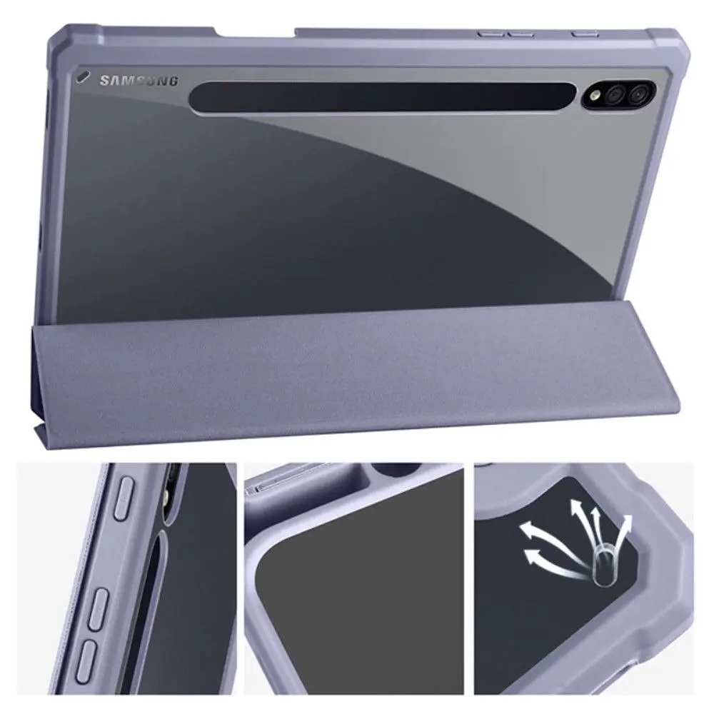 Чехол TPUCristal SlimTPU Spen holder Samsung Galaxy Tab S9/S9 Fe Фиолетовый - фото 5