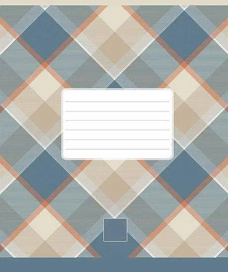 Зошит загальний Школярик Plaid pattern у клітинку 24 аркушів 25 шт. (024-3345K) - фото 2