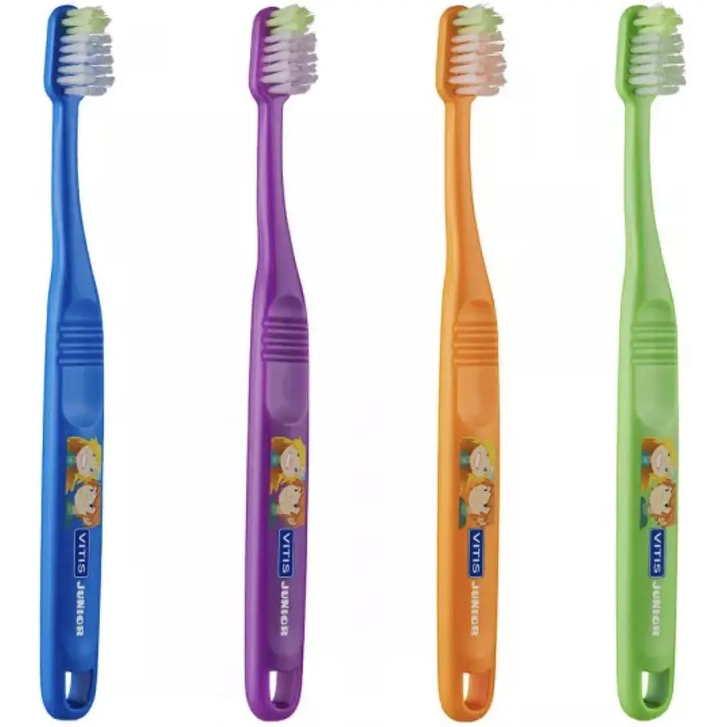 Щетка зубная Vitis Junior + пробник зубного геля Vitis Junior 15 мл синяя - фото 3