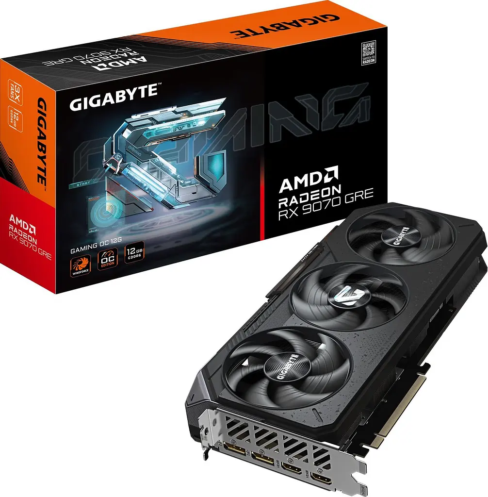 Відеокарта GIGABYTE AMD Radeon RX 9070 12GB GRE GAMING OC (GV-R907GREGAMING OC-12GD) (GDDR6, 192 bit, PCI-E v5.0 x16) - фото 8