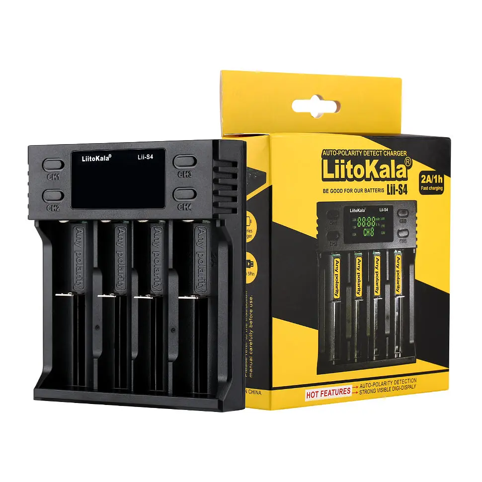 Зарядний пристрій Liitokala Lii-S4, 4 канала, Ni-Mh/Li-ion/LiFePo4, USB, LCD, Box - фото 8