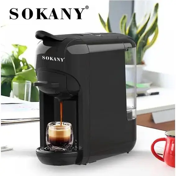 Кофемашина Sokany SK-516, 1450 Вт 600 мл черная - фото 6