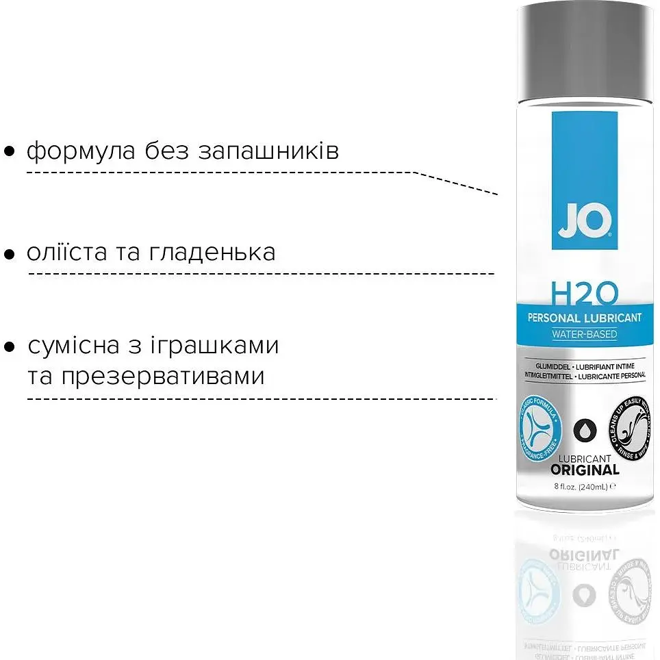 Змазка на водній основі System JO H2O Original (240 мл) - фото 3
