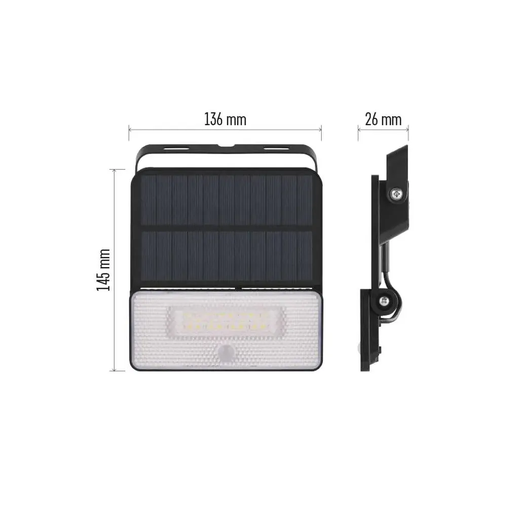 Прожектор EMOS сонячний світлодіодний 1000 лм IP54 4000K PIR (ZG121S) - фото 8