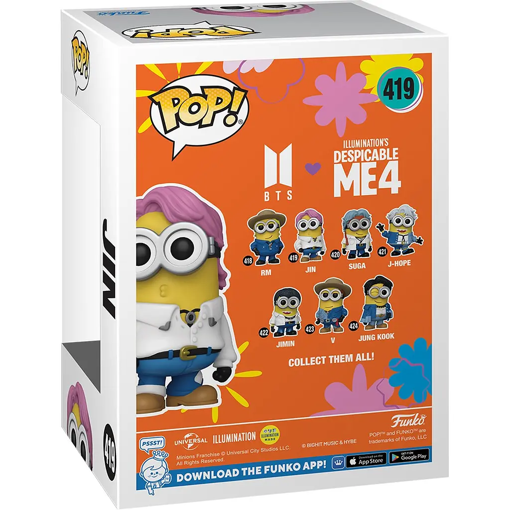 Фігурка Funko POP Rocks: Minions X BTS - Jin det0018177 - фото 3
