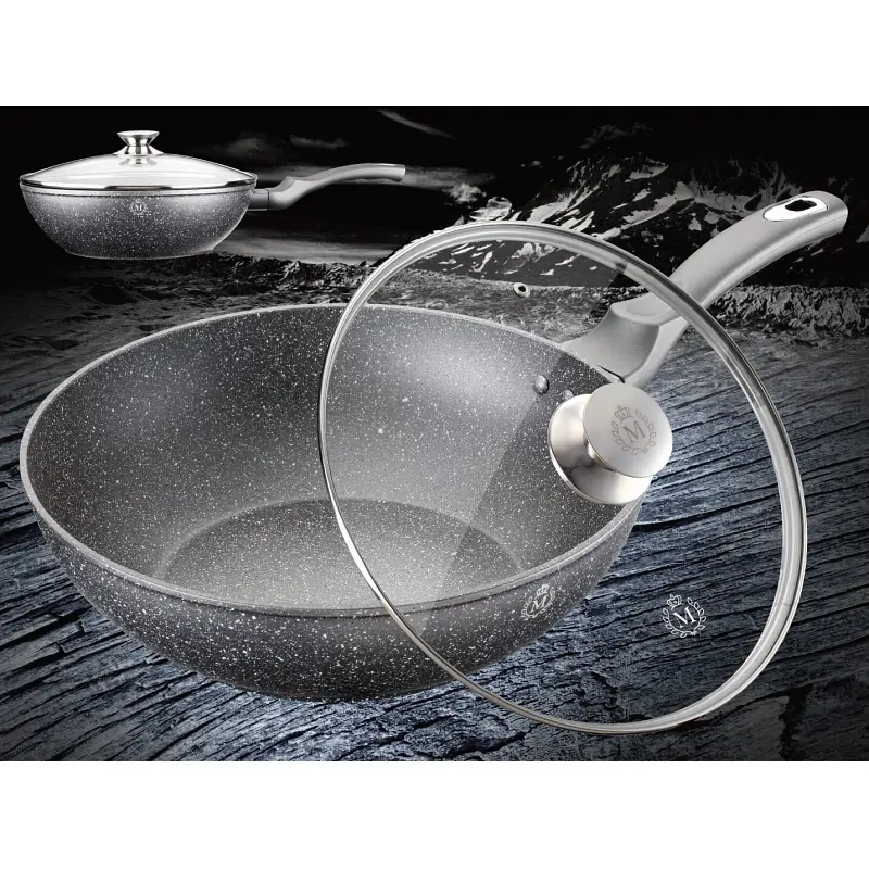 Сковорода Meisterklasse MK-1022-32 Вок grey marble 32см - фото 3