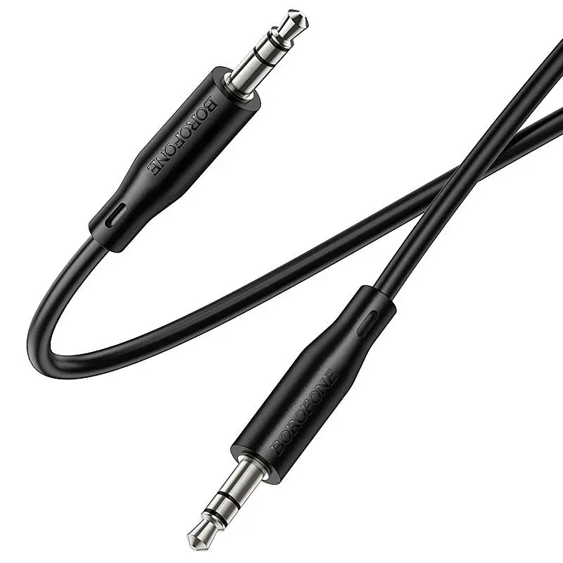Аудіо кабель Aux Borofone BL26 Standard (1m) Black - фото 3