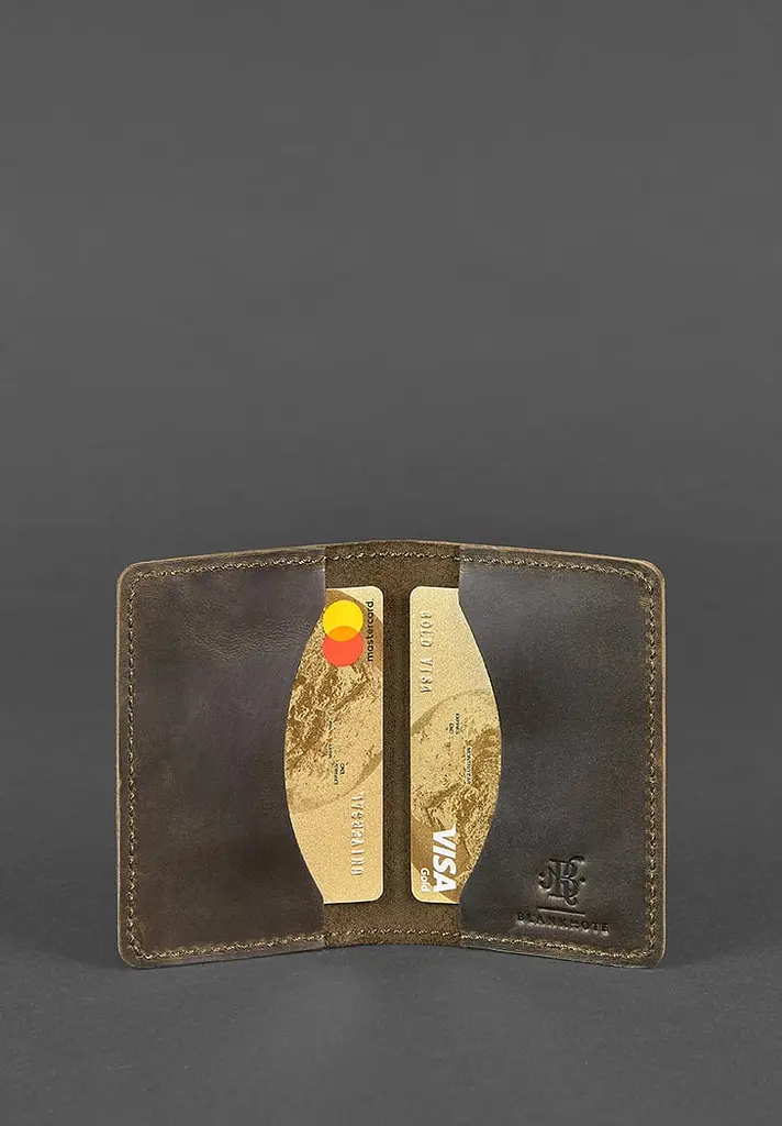 Шкіряний кард-кейс (візитниця) 6.0 темно-коричневий - фото 3