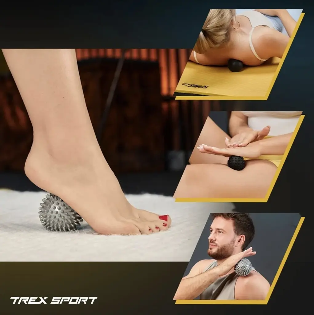 Набір масажних м'ячів Trex Sport TX-003MSA 3в1 для йоги та фітнесу EPP - фото 15