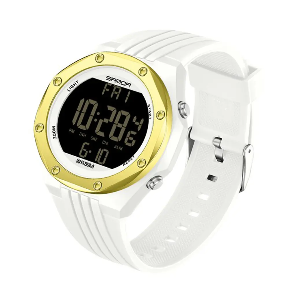 Чоловічий наручний годинник 6093 White-Gold Sanda acs0030959 - фото 2
