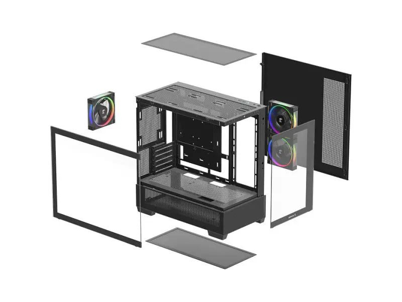 Корпус Deepcool CG380 3F Black (R-CG380-BKAGM3-G) - фото 10