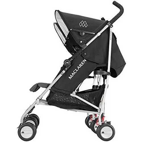 Прогулянкова коляска для двійні Maclaren Twin Triumph чорна із сірим (WM1Y120032) - фото 2