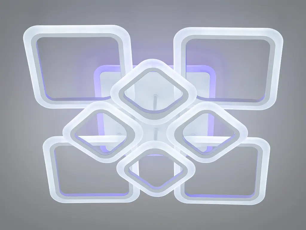 Стельовий світильник LED Diasha HA8060/4+4WH, 145W, 3200K-6500K, білий метал, сучасний стиль з пультом диммером - фото 4