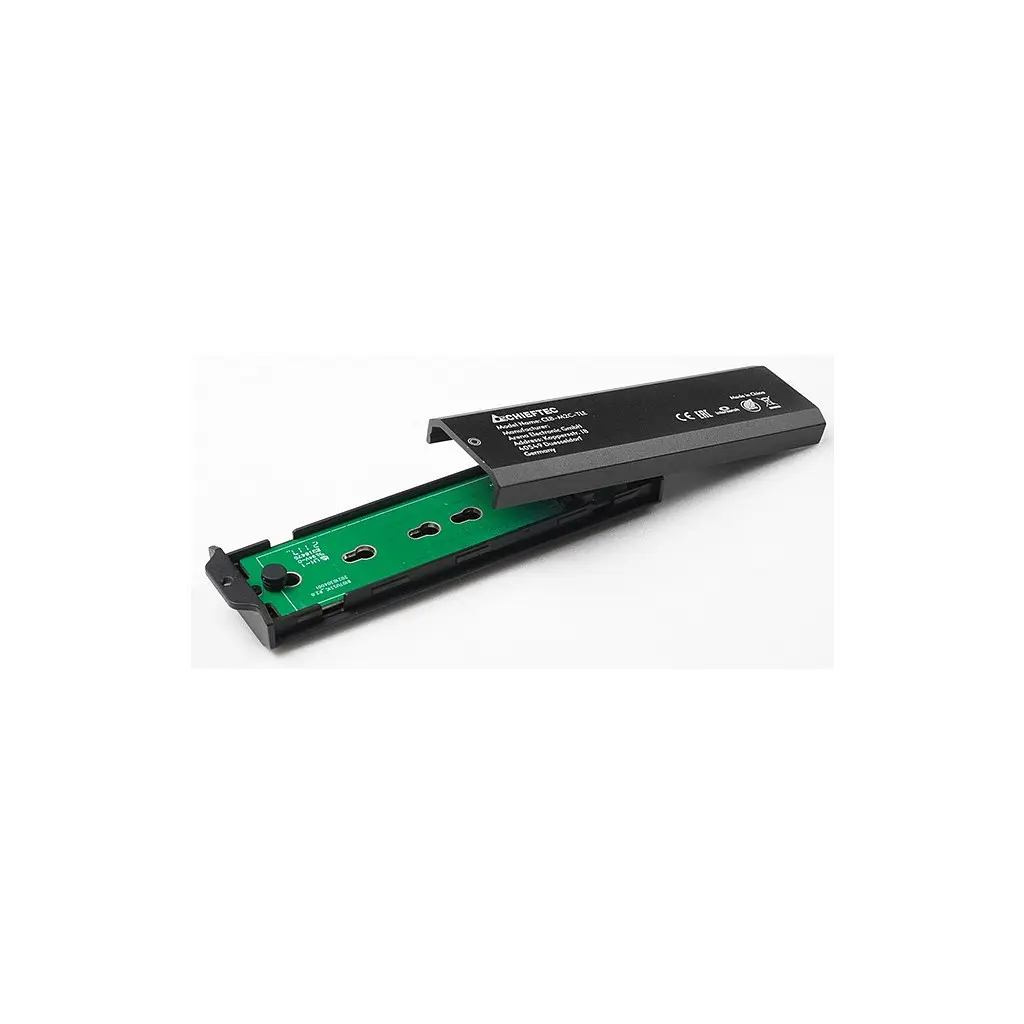 Кишеня зовнішня Chieftec M.2 PCIe NVMe/SATA SSD CEB-M2C-TLE USB 3.2 Gen2 Type-C Tool-Less Alum/Plastic (CEB-M2C-TLE) - фото 2