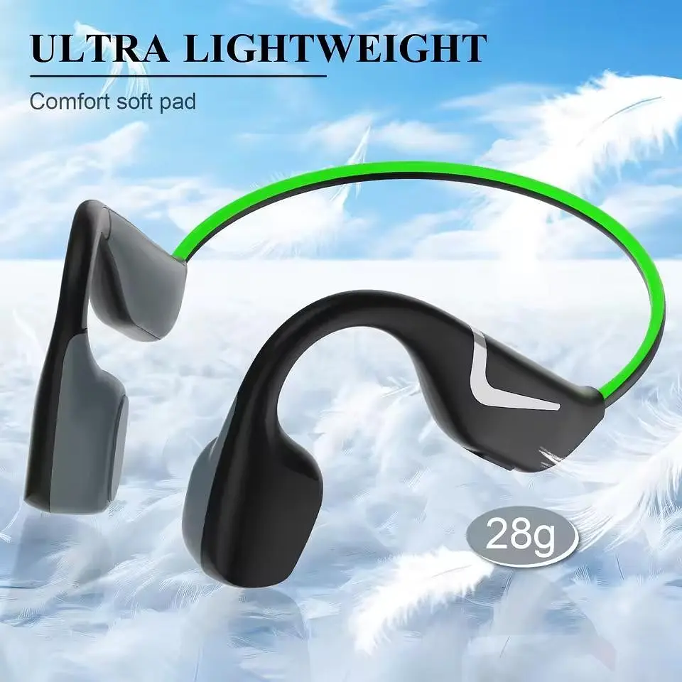 Беспроводные костные наушники Paramita DV68 Open-Ear с шумоподавлением зеленый - фото 2