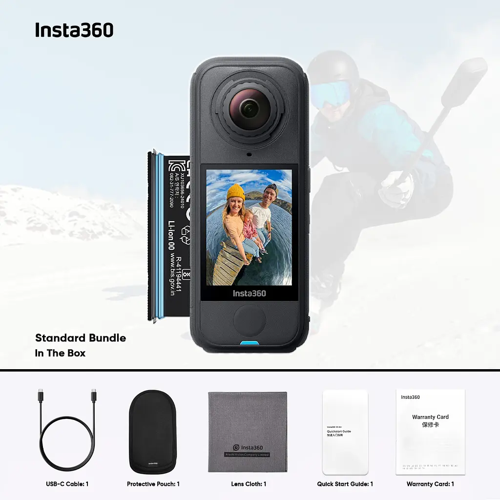 Екшн-камера Insta360 X4 Air Standard Bundle (Black) (6977644761922) - фото 3