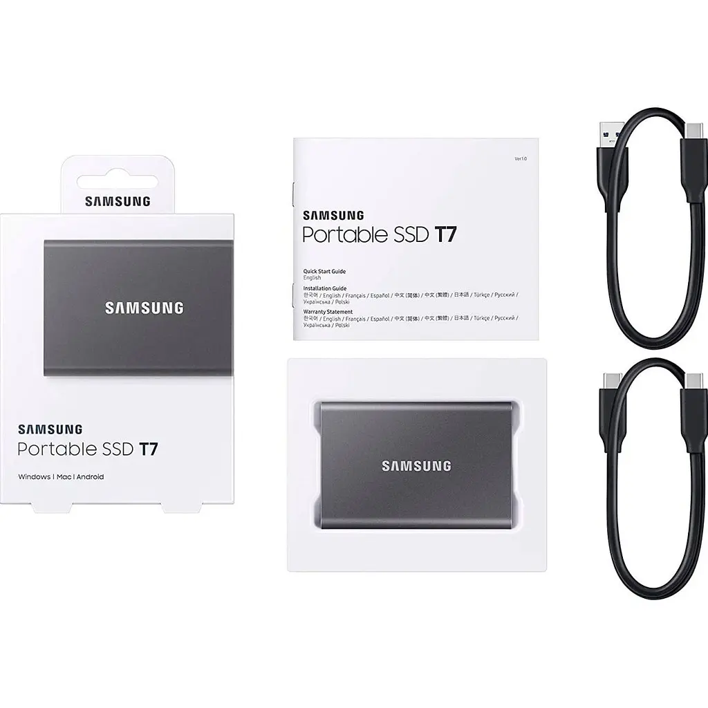 Зовнішній SSD накопичувач Samsung T7 4TB Titan Gray (MU-PC4T0T/WW) [109766] - фото 6