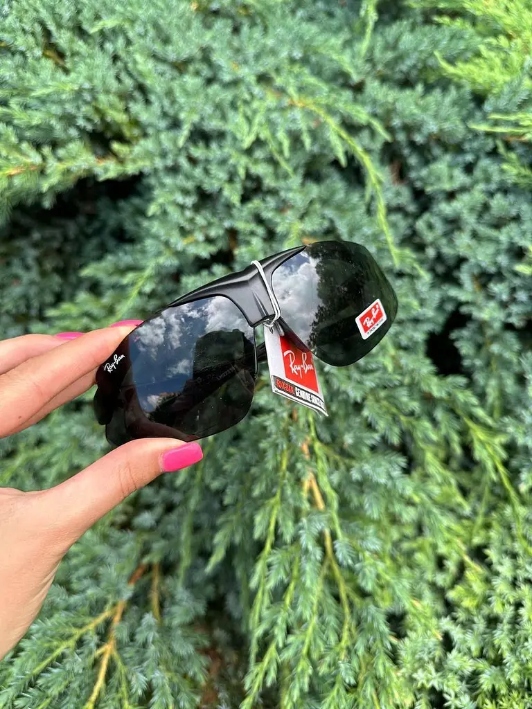 Очки тактические Ray-Ban с 5 сменными линзами (Черные) - фото 6