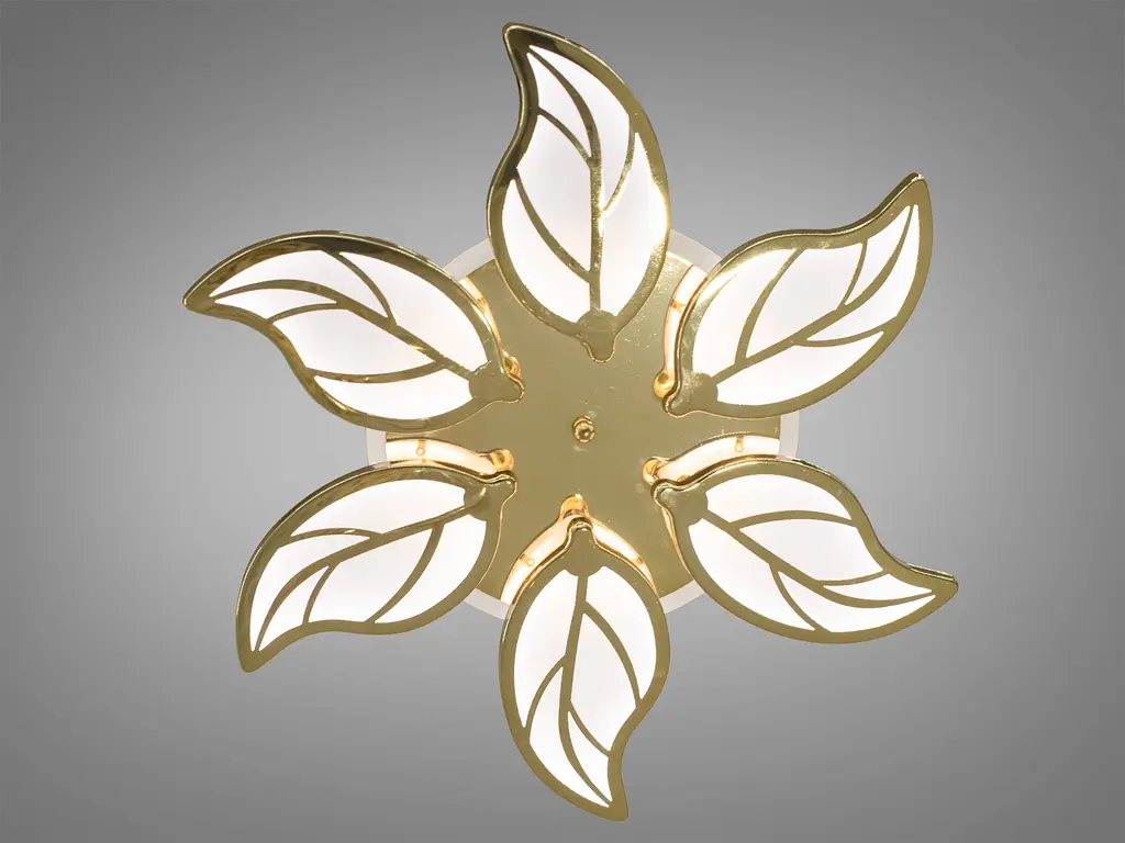 Светодиодная люстра смарт светильник с пультом dimmer, 105W, золото - фото 2