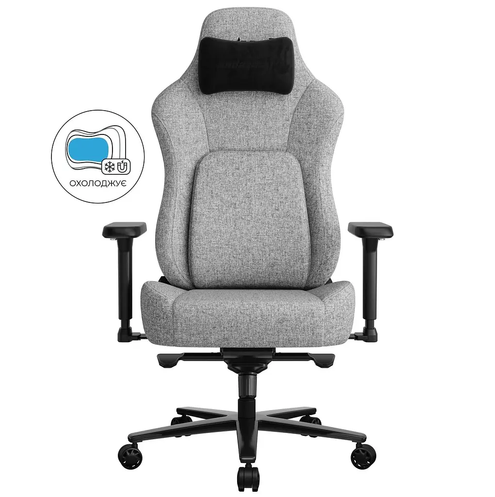 Ігрове крісло Anda Seat Phantom 4 Pro L Gray Fabric (AD18YSDC-72-G-F-G02) - фото 9