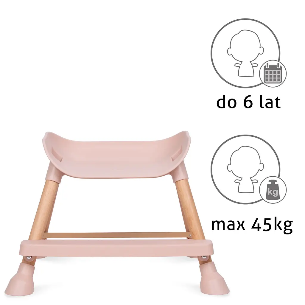Стульчик для кормления Kidwell Eatan Wood 4 в 1 Pink (5901130090990) - фото 9