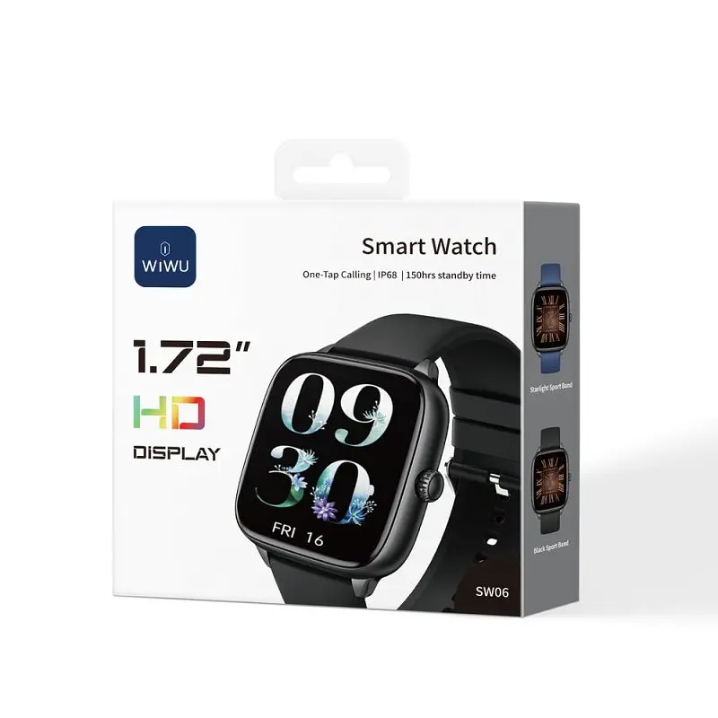 Смарт-годинник WIWU Smart Watch SW06 Black (6977703656701) - фото 2