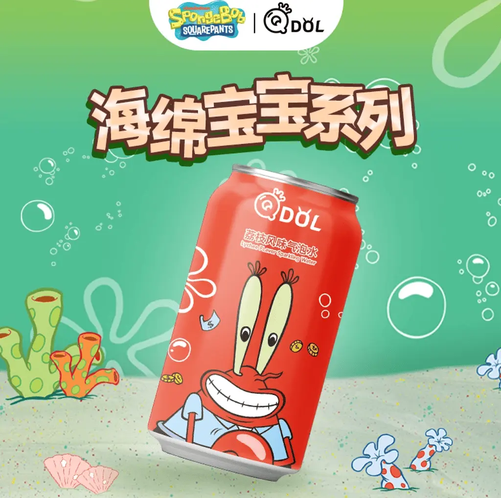 Газований напій Qdol Spongebob Squarepants Lychee Містер Крабс 330мл - фото 4