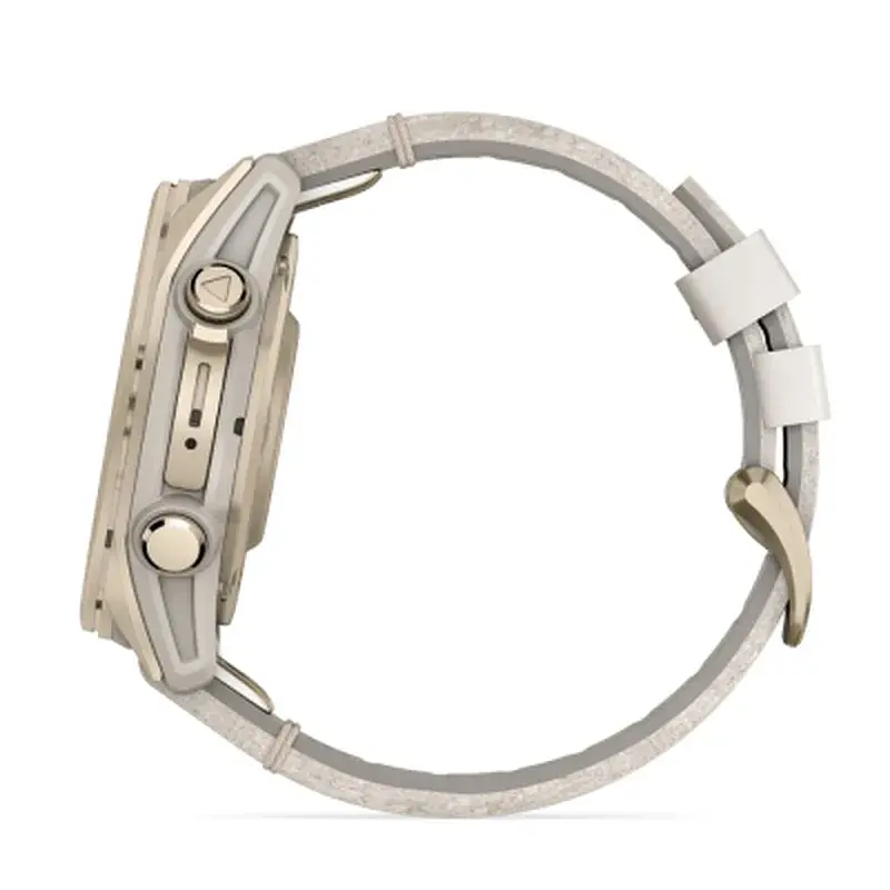 Смарт-годинник Garmin fenix 8 43mm, AMOLED, Saph, SftGldSS/FogGryLeatherBnd, Excl, GPS (010-02903-40) - фото 5