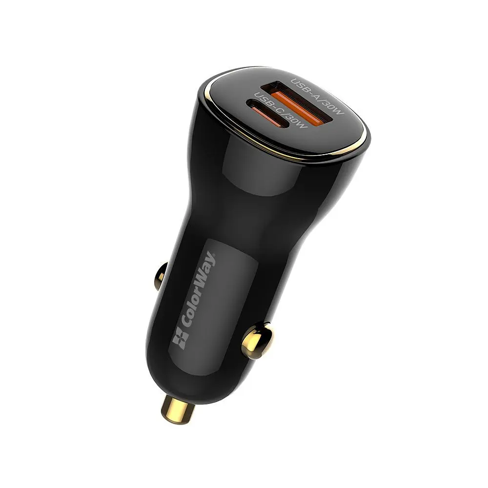 Автомобільний зарядний пристрій ColorWay Power Delivery Port PPS USB (USB-A + USB-C, 60W) Black (CW-CHA046PD-BK) - фото 8
