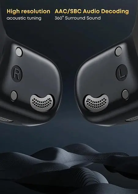 Бездротові спортивні Bluetooth-навушники Langsdom TS17 Open-Ear з спрямованим звуком і мікрофоном Чорні - фото 4