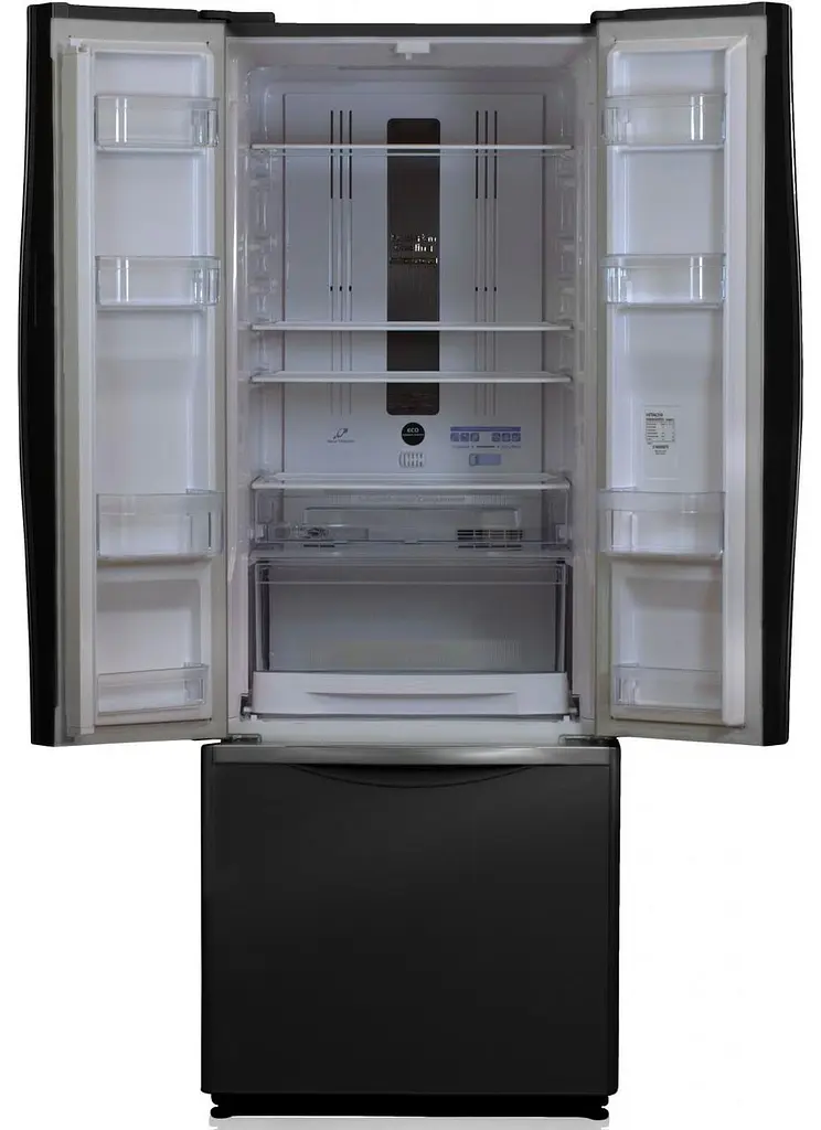 Холодильник Hitachi R-WB480 нижня морозильна камера 3 двері Ш680xВ1780xГ797 377л A+ Коричневе скло (R-WB480PUC2GBW) - фото 2