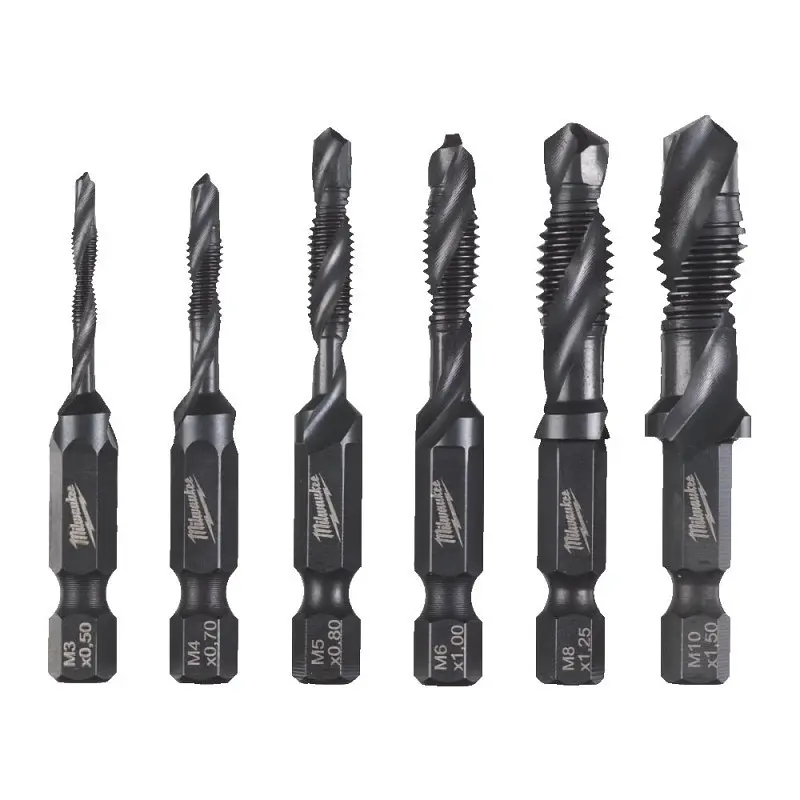 Набір мітчиків-свердл HSS-G MILWAUKEE (M3/M4/M5/ M6/M8/M10) (6шт) пластиковий кейс - фото 2