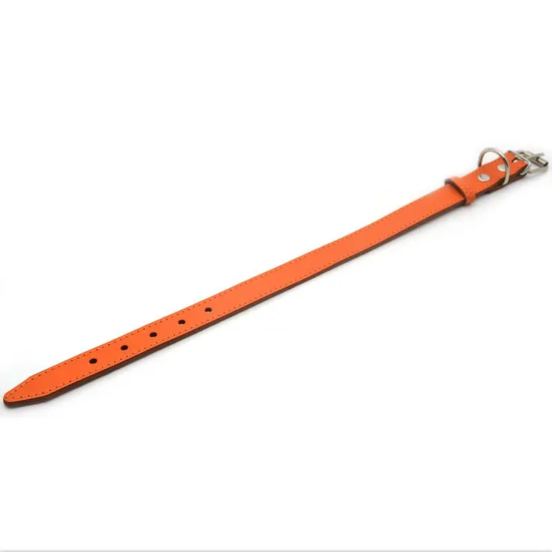Нашийник для собак Zoo-hunt Весна шкіряний оранжевий 2,0/33-41 см - фото 2