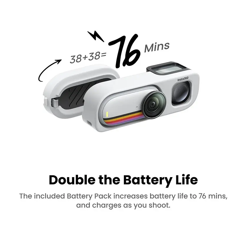 Екшн-камера Insta360 GO 3S Retro Bundle (Special Edition) Canvas White 128G - фото 8