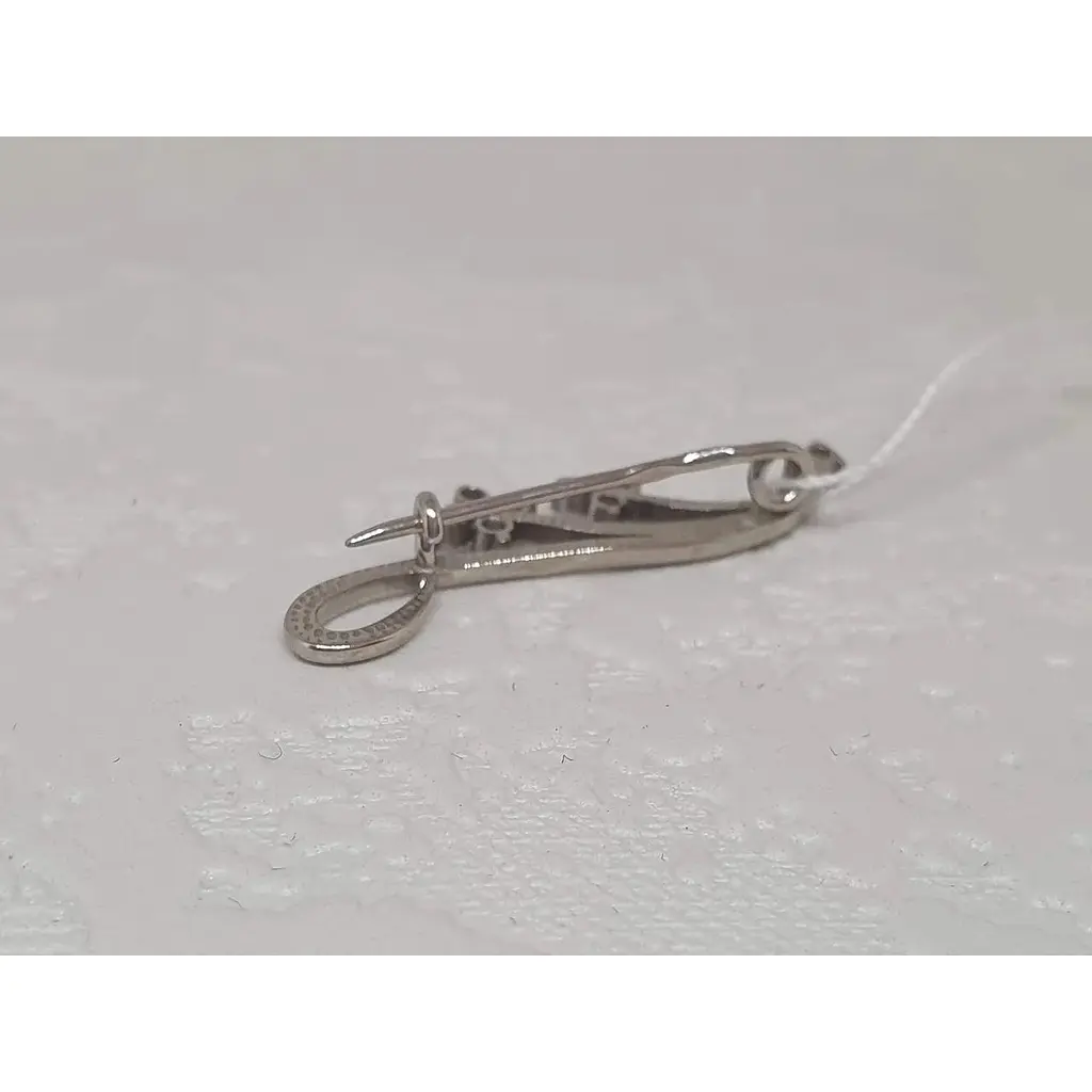 Срібна брошка Ірій з фіанітами. 9527 - фото 3